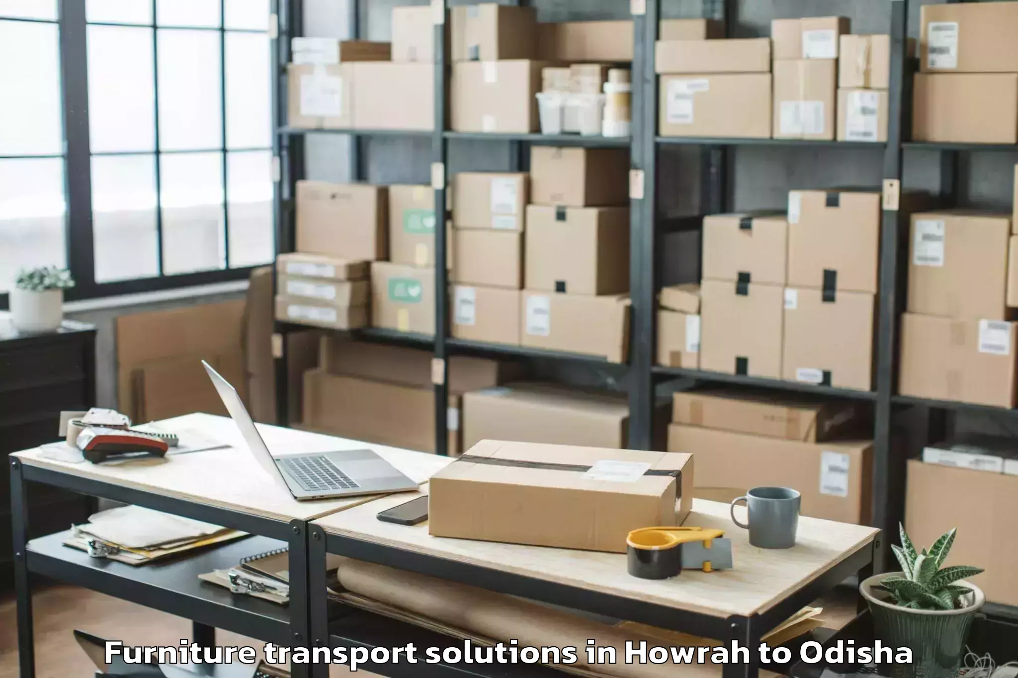 Quality Howrah to Chhendipada Furniture Transport Solutions